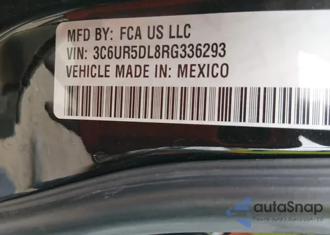 2024 Ram 2500 Big Horn 4X4 6'4 Box z USA, uszkodzony, nr VIN 3C6UR5DL8RG336293